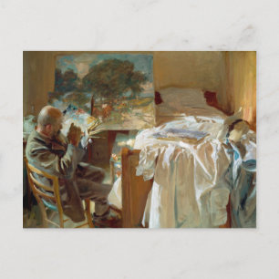 Ein Künstler in seinem Atelier von John Singer Sar Postkarte