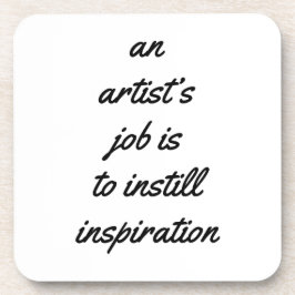 Ein künstlerischer Untersetzer aus hartem Kunststo