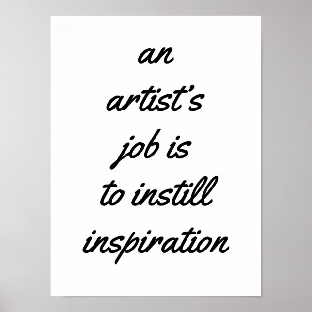Ein künstlerisches Jobposter Poster (Vorne)
