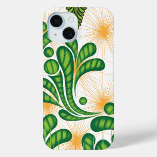 Ein künstlerisches Muster in Grün und Gold, das ei Case-Mate iPhone Hülle