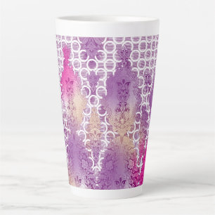 Ein künstlerisches Muster mit Farbtönen lila und Milchtasse