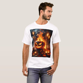 ein Kürbis mit einem Kürbis darauf, der halb drin  T-Shirt