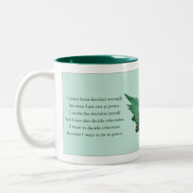 Ein Kurs in Wunder Geschenk Tasse, grün, spirituel
