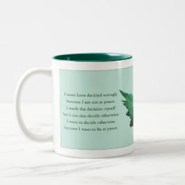 Ein Kurs in Wunder Geschenk Tasse, grün, spirituel Zweifarbige Tasse