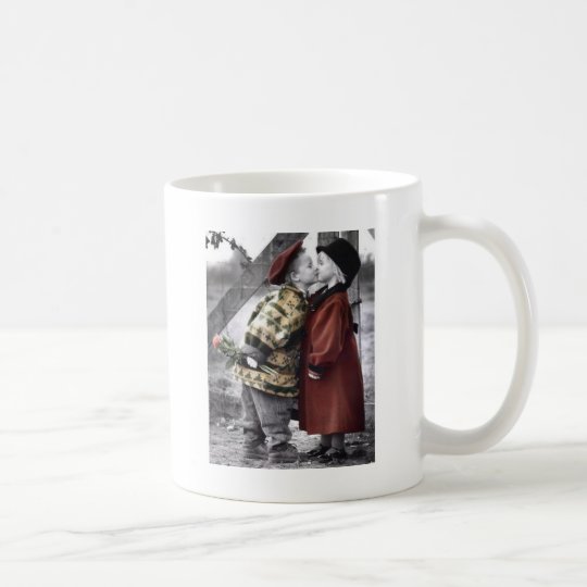 Ein Kuss, eine Rose, meine Liebe Kaffeetasse