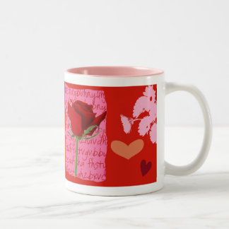 Ein Kuss für Sie Zweifarbige Tasse