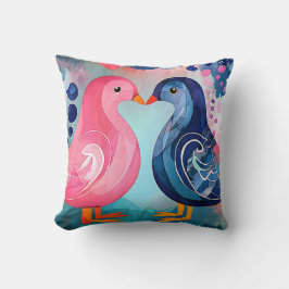 "Ein Kuss in Feathers" Glücklicher Valentinstag Kissen