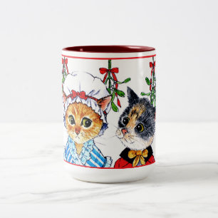 Ein Kuss unter dem Mistelzweig Zweifarbige Tasse