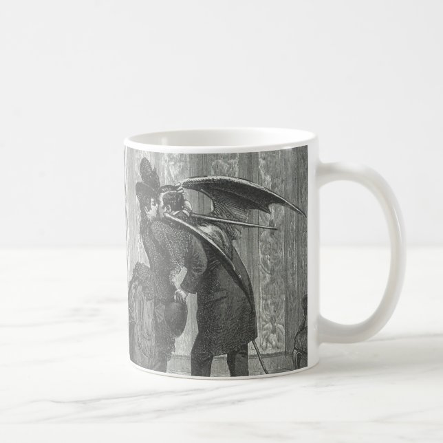 Ein Kussviktorianischer/gotischer Winged Vampire Kaffeetasse (Rechts)
