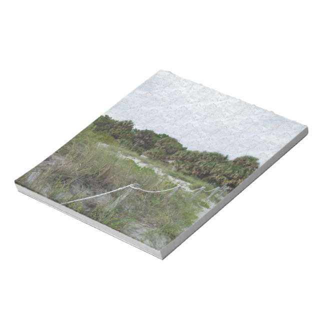 Ein Küstenweg in blauer Spruce-Textur Notizblock (Rotiert)