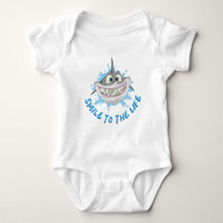 Ein lächelnder Hai im Cartoon-Stil - Lächeln Sie i Baby Strampler