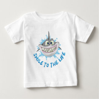 Ein lächelnder Hai im Cartoon-Stil - Lächeln Sie i Baby T-shirt