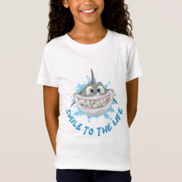 Ein lächelnder Hai im Cartoon-Stil - Lächeln Sie i T-Shirt