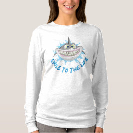 Ein lächelnder Hai im Cartoon-Stil - Lächeln Sie i T-Shirt