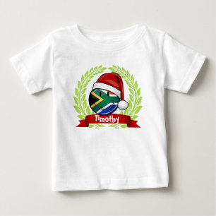 Ein lächelnder Weihnachtsstil der südafrikanisch Baby T-shirt