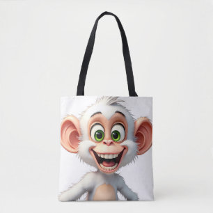 Ein lächelnder weißer Affe Tasche