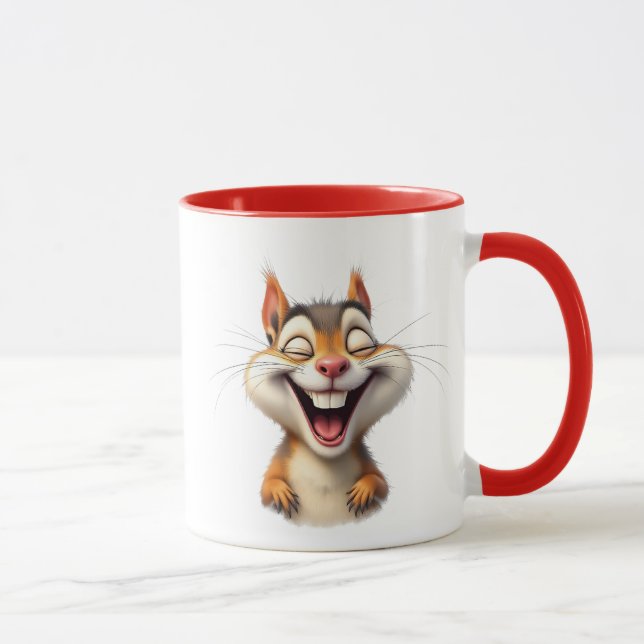 Ein lachendes Eichhörnchen. Tasse (Rechts)