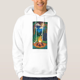 Ein Lagerfeuer mit Marshmallows, die unter einem S Hoodie