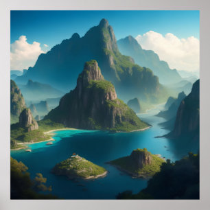 ein Land unterschiedlicher Landschaften Poster