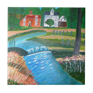 Ein Länderstream Fliese