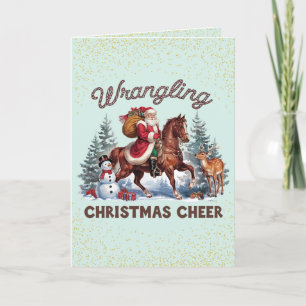 Ein ländliches Weihnachtsfest organisieren Feiertagskarte