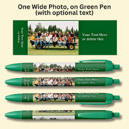 Ein langes Foto mit optionalem Text auf Grün Kugelschreiber