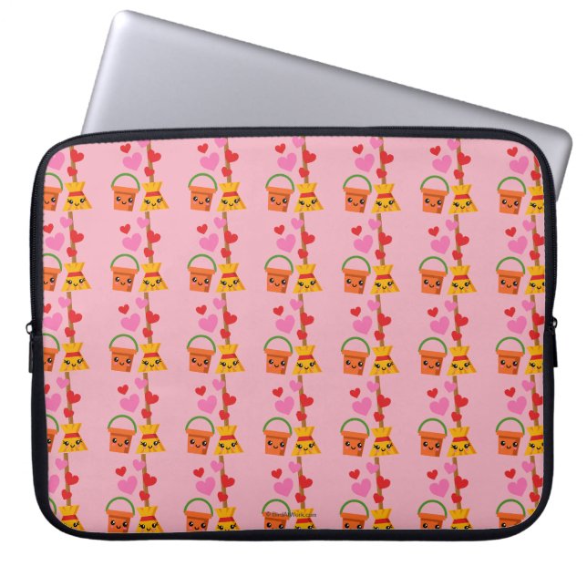 Ein langes Muster für eine Liebe Laptopschutzhülle (Vorderseite)