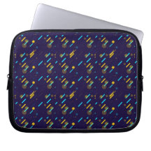 Ein Laptop-Schutzbeutel mit einem lebendigen geome