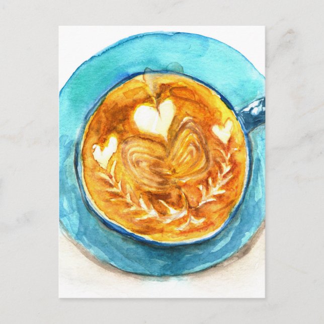 Ein Latte mit Liebe Postkarte (Vorderseite)