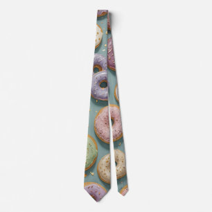 Ein Launiger Pastell-Donut-Traum Krawatte