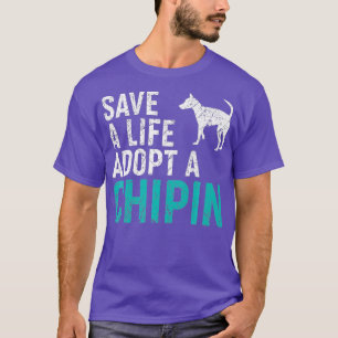 Ein Leben adoptiere einen Hunderettungchiplom-Besi T-Shirt