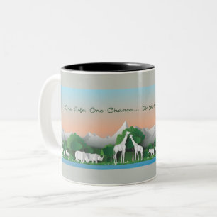Ein Leben.... Eine Chance, unseren Planeten zu ret Zweifarbige Tasse