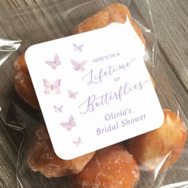 Ein Leben im Brautparty der Schmetterlinge Quadratischer Aufkleber