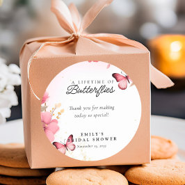 Ein Leben im Brautparty der Schmetterlinge Runder Aufkleber