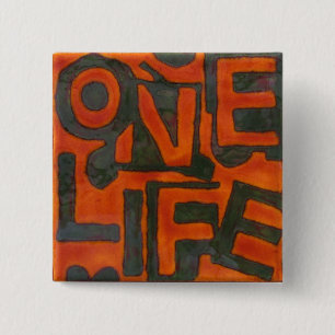 Ein Leben-Knopf Button