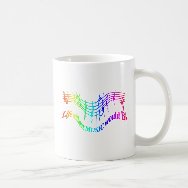 Ein Leben ohne Musik wäre ein klares Spaß-Zitat Kaffeetasse (Rechts)