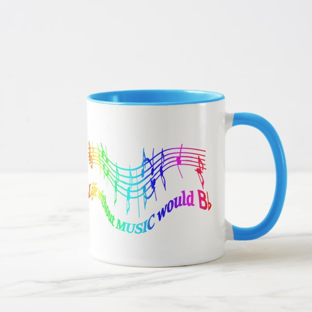 Ein Leben ohne Musik wäre ein klares Spaß-Zitat Tasse (Rechts)