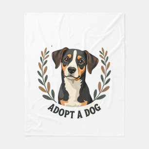 Ein Leben Retten, einen Hund Adoptieren, Vintage R Fleecedecke