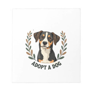 Ein Leben Retten Einen Hund Adoptieren Vintage Ret Notizblock