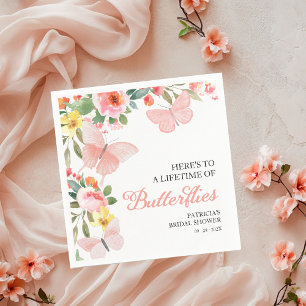 Ein Leben voller Schmetterlinge Brautparty-Blumens Serviette