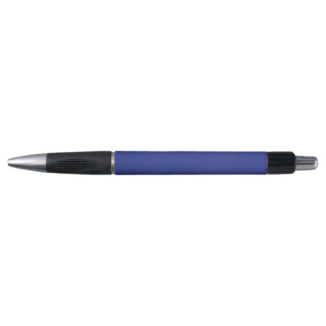 Ein lebendiger, blauer Hintergrund mit einem weiße Kugelschreiber (Vorderseite)