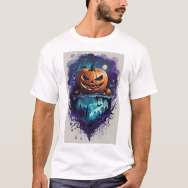 Ein lebendiger Halloween-Kürbis-T - Shirt. T-Shirt