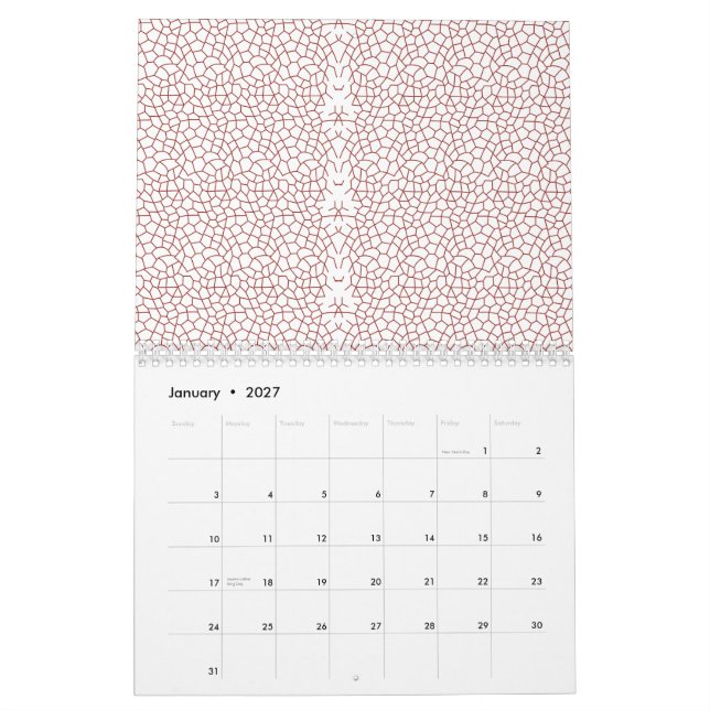Ein lebendiger Teppich mit einem faszinierenden ge Kalender (Jan 2027)