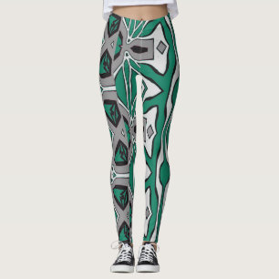 Ein lebendiges abstraktes Grün "Ratti_Creative_Art Leggings