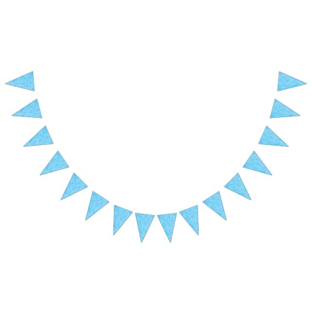 Ein lebendiges blaues Gewebe mit komplexen Mustern Wimpelkette (Alle)