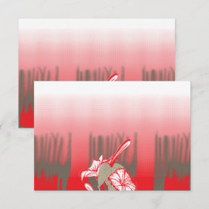 Ein lebendiges Grafikdesign mit einem roten, gemus Dankeskarte