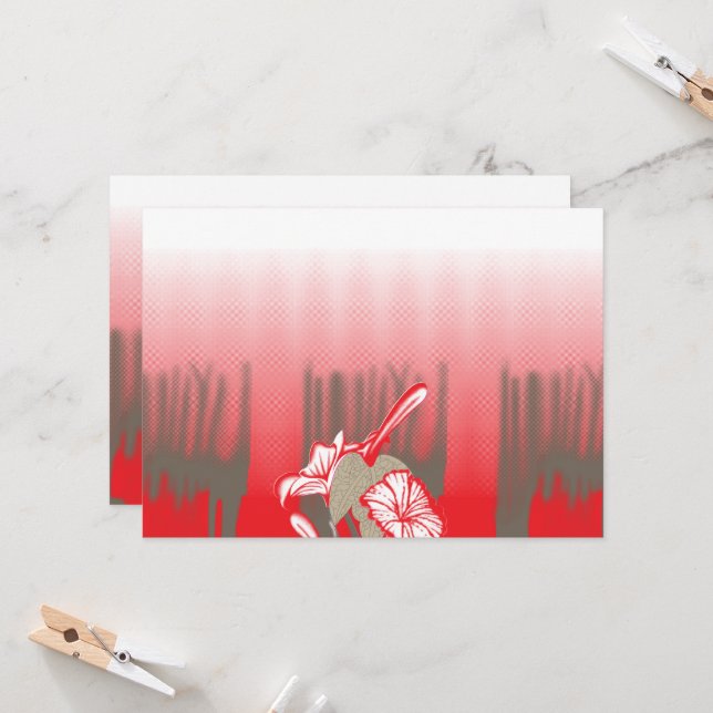 Ein lebendiges Grafikdesign mit einem roten, gemus Einladung (Vorderseite/Rückseite Beispiel)