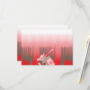 Ein lebendiges Grafikdesign mit einem roten, gemus RSVP Karte