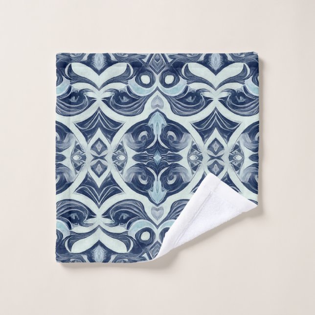 Ein lebendiges, graues Farbmuster-Design durch Badhandtuch Set (Waschlappen)