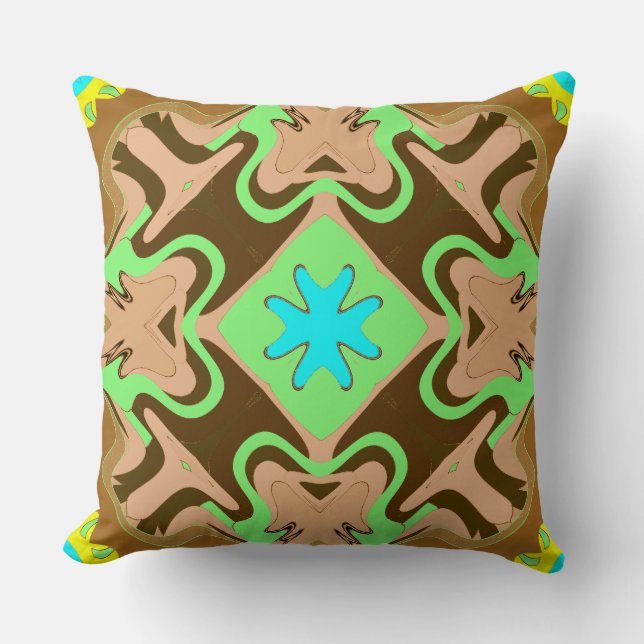 Ein lebendiges, klassisches Stoffmuster Kissen (Vorderseite)